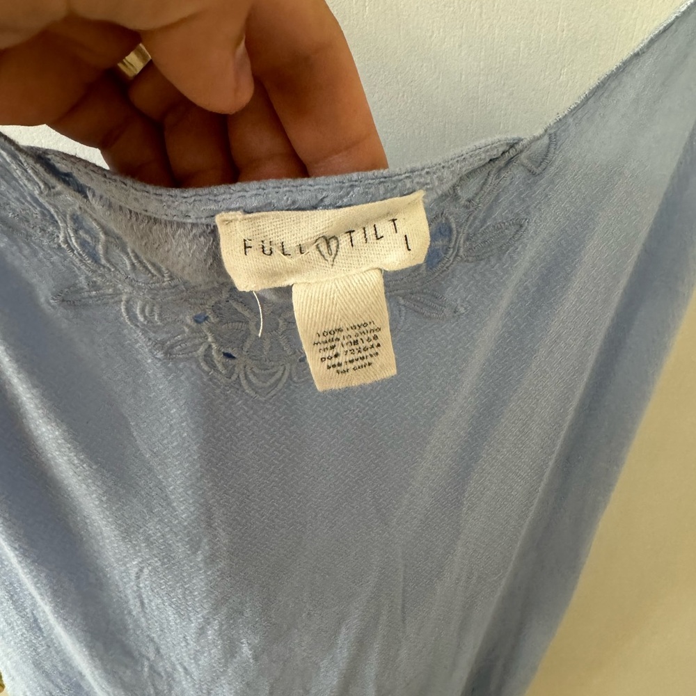 Full Tilt Baby Blue Lightweight Summer Nightgown